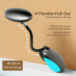 360° Flexible Pull-Out Bathroom Faucet with LED Ambient Light