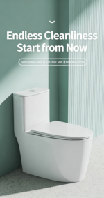 One-Piece Modern Siphonic Toilet | Antibacterial, Powerful Flush & Easy Clean