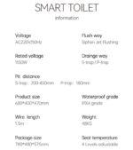 Modern Smart Toilet with Warm Wash & Heated Seat - 图片 6