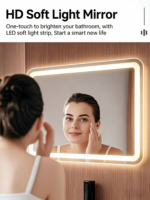 Double-layer Slate Bathroom Vanity with Backlit Smart Mirror - 图片 3