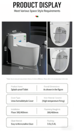 Modern Siphonic Toilet - Big Flush & Water Saving - 图片 3