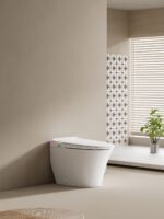 Sleek One-Piece Floor-Mounted Toilet | Minimalist Design, Easy Clean & Durable